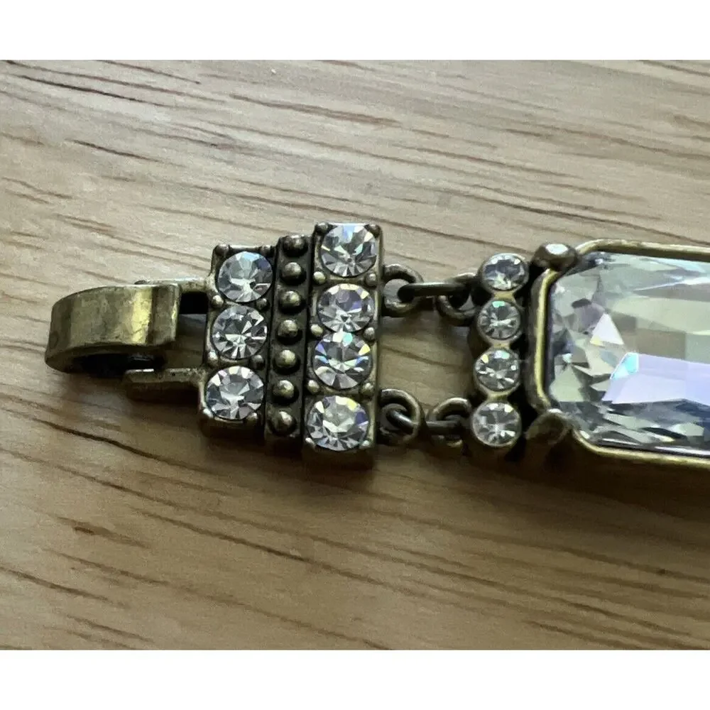 Lia Sophia Bracelet Large & Small Rhinestones‎ Stretch Clasp Dressy Casual